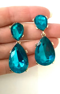 Teal Jewel Earrings