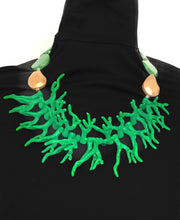 Load image into Gallery viewer, Green Coral Design Necklace
