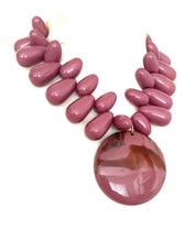 Load image into Gallery viewer, Dusky Pink Resin Pendant Necklace
