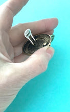 Load image into Gallery viewer, Clip On Vintage Gold Coin Earrings

