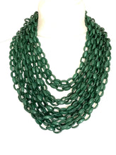 Load image into Gallery viewer, Forest Green Layered Bead Necklace
