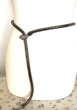 Load image into Gallery viewer, Vintage Gunmetal Long Snake Necklace
