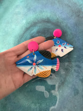 Load image into Gallery viewer, Wooden Tropical Fish Earrings
