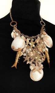 Layered Shell Statement Necklace