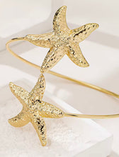 Load image into Gallery viewer, Gold Starfish Upper Arm Bangle
