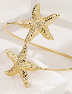 Gold Starfish Upper Arm Bangle