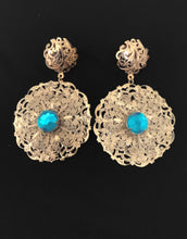 Load image into Gallery viewer, Turquoise Jewel Baroque Earrings
