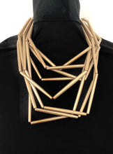 Load image into Gallery viewer, Gold Tube Abstract Necklace
