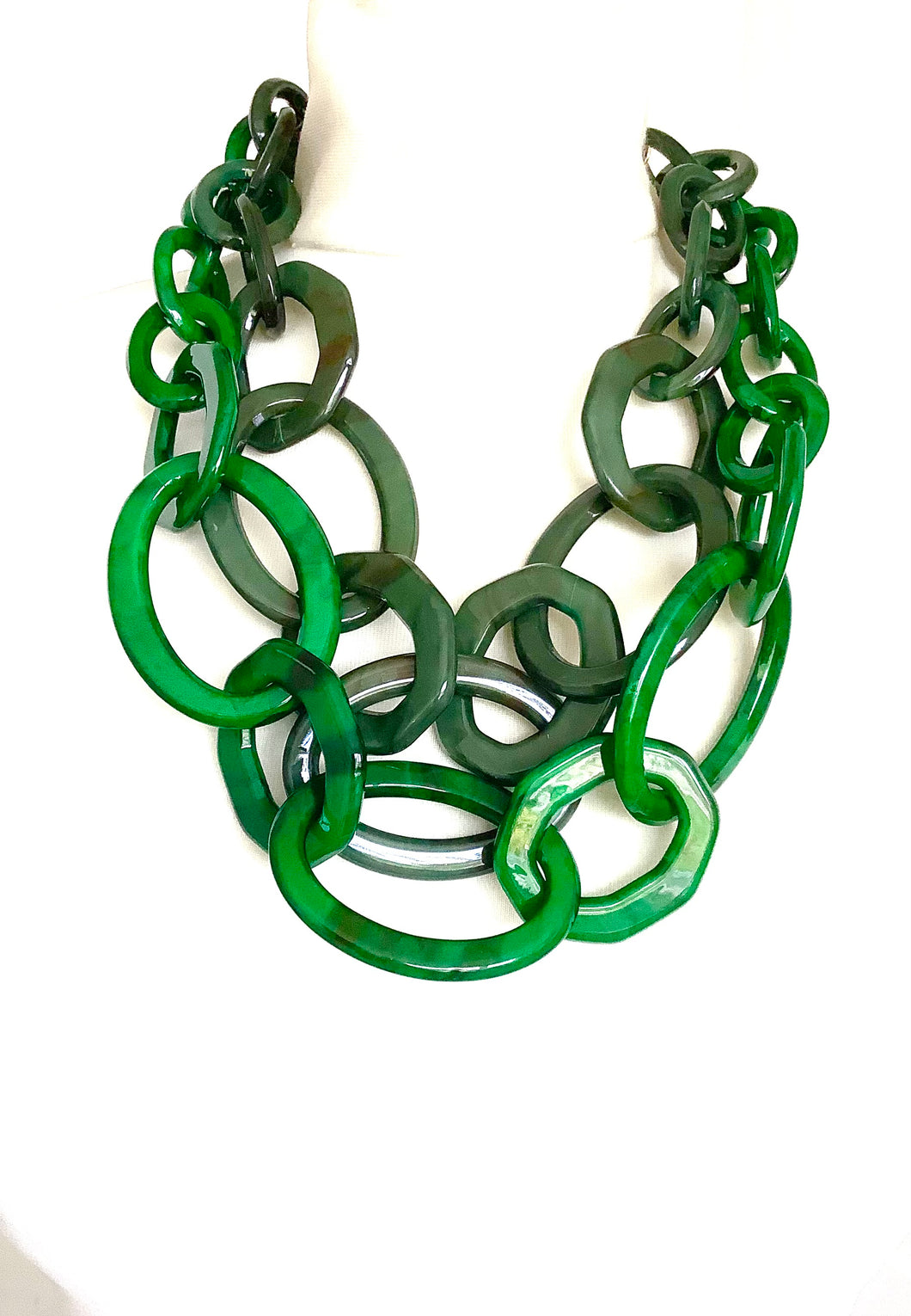Green Acrylic Chain Necklace