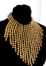 Load image into Gallery viewer, Gold Bead Statement Necklace
