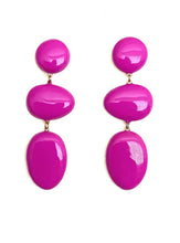 Load image into Gallery viewer, Pink Enamel Three Tier Earrings
