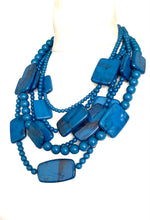 Load image into Gallery viewer, Blue Layered Bead Necklace
