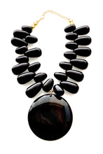 Load image into Gallery viewer, Black Resin Pendant Necklace
