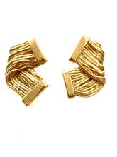 Load image into Gallery viewer, Clip On Gold Vintage Earrings
