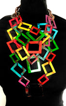 Load image into Gallery viewer, Geometric Multi-Coloured Statement Necklace
