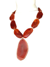Load image into Gallery viewer, Rust Agate Pendant Necklace
