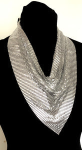 Silver Chainmail Neckerchief Necklace