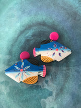 Load image into Gallery viewer, Wooden Tropical Fish Earrings
