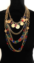 Load image into Gallery viewer, Layered Gold Coin and Chain Necklace
