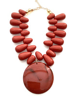 Load image into Gallery viewer, Rust Resin Pendant Necklace
