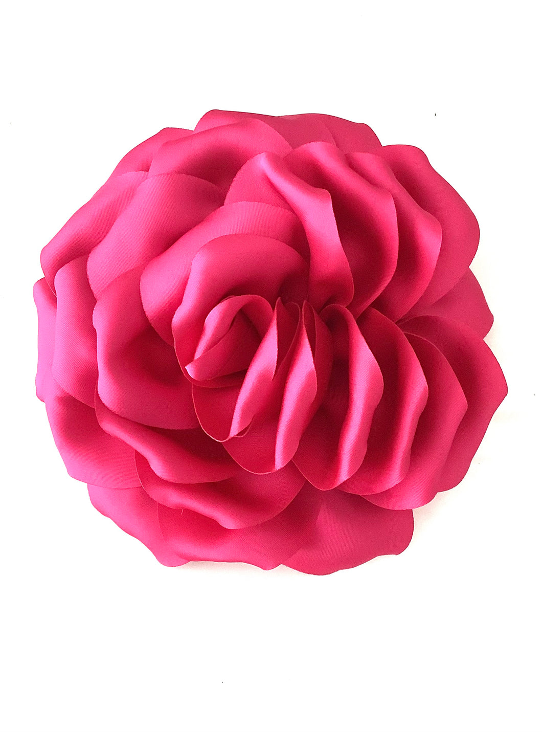 Pink Satin Flower Corsage Brooch