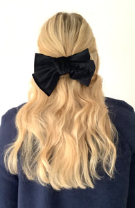 Black Velvet Hair Bow