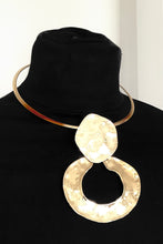 Load image into Gallery viewer, Gold Hammered Torque Necklace
