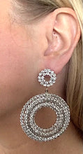 Load image into Gallery viewer, Silver Crystal Drop Earrings
