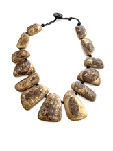 Load image into Gallery viewer, Brown Marbled Stone Necklace
