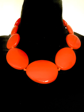Load image into Gallery viewer, Orange Pebble Bead Necklace

