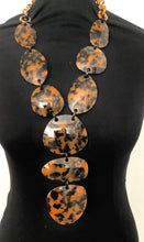 Load image into Gallery viewer, Long Brown Tortoise Shell Necklace
