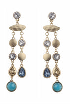 Load image into Gallery viewer, Turquoise Jewel Drop Earrings
