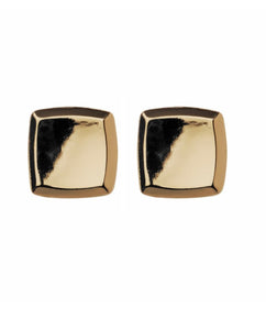 Gold Square Stud Earrings