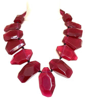 Load image into Gallery viewer, Berry Acrylic Abstract Statement Necklace
