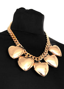 Chunky Gold Heart Necklace