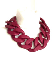Load image into Gallery viewer, Burgundy Chunky Chain Necklace
