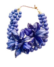 Load image into Gallery viewer, Blue Resin Flower Necklace
