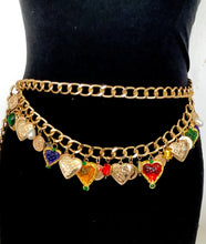 Load image into Gallery viewer, Multi Charm Gold Chain Belt
