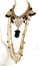 Load image into Gallery viewer, Black and Gold Chain Festival Necklace
