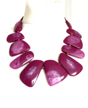 Load image into Gallery viewer, Purple Marbled Acrylic Necklace
