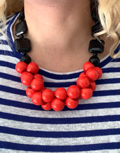 Load image into Gallery viewer, Red Bead Statement Necklace
