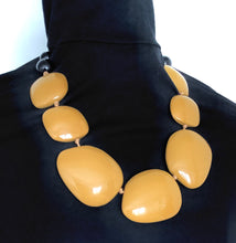 Load image into Gallery viewer, Mustard Chunky Resin Bead Necklace
