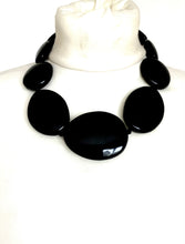 Load image into Gallery viewer, Black Acrylic Pebble Necklace
