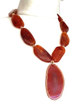 Load image into Gallery viewer, Rust Agate Pendant Necklace
