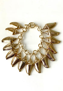 Gold Shell Charm Bracelet