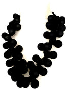 Load image into Gallery viewer, Black Fabric Beaded Statement Necklace

