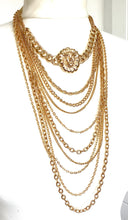 Load image into Gallery viewer, Gold Lions Head Long Chain Necklace
