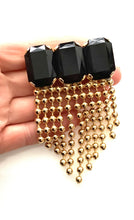 Load image into Gallery viewer, Vintage Black and Gold Brooch
