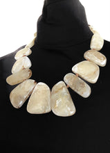 Load image into Gallery viewer, Beige Marbled Stone Necklace
