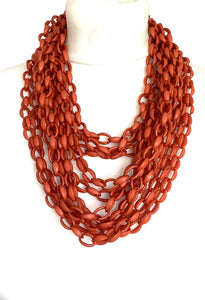 Rust Layered Bead Necklace
